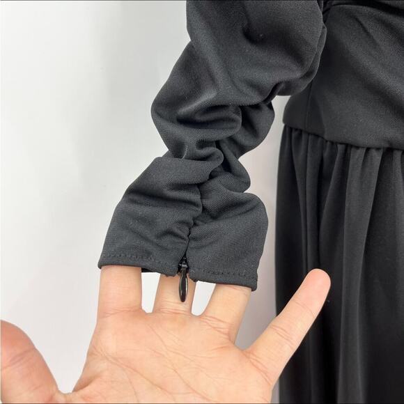 TANYA TAYLOR Marla Ruched Maxi Fit and Flare Dress Off Shoulder Long Sleeve NEW - Picture 10 of 16